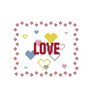 Download Love and Hearts Cross Stitch Pattern: Whole cross stitch and backstitch only. - Rainbow Stitches | ePub