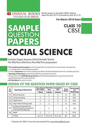 Read Oswaal CBSE Sample Question Papers Class 10 Social Science - Panel of Experts file in ePub