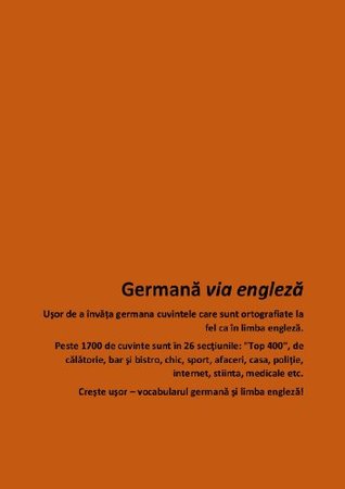 Read Germană via engleză: Confident in English? Quickly learn nearly 2000 German words that are the same words in English. (From Romanian Book 1) - W Duncan Ogilvie | PDF