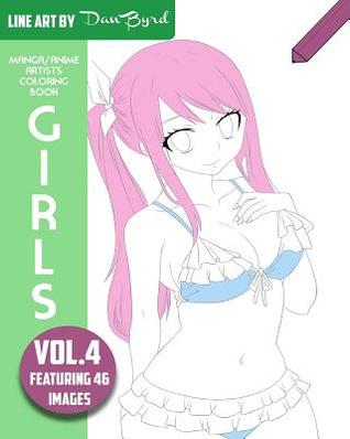 Read online Manga Anime Artists Coloring Book - Girls - Vol. 4: Line Art by Dan Byrd - Dan Byrd file in PDF